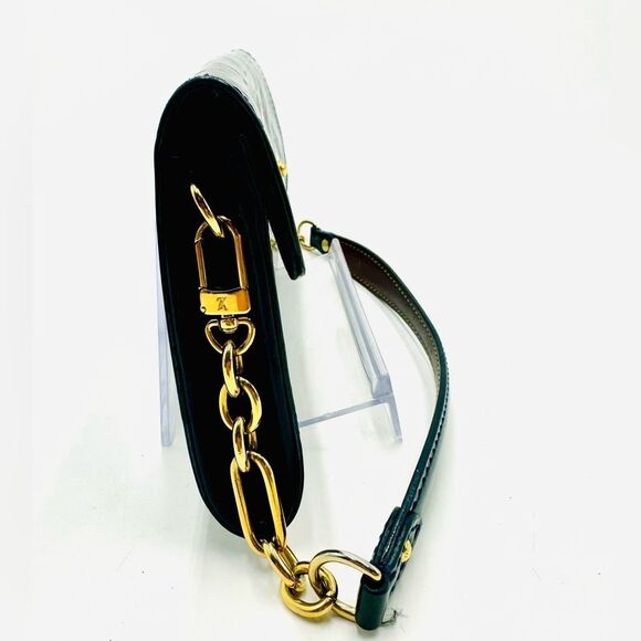 Auth Louis Vuitton Green Monogram Vernis Subset Boulevard Clutch Pouchette WOC - Picture 5 of 16